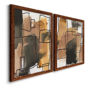 Retro Vibe I - Barnwood Framed Canvas Set