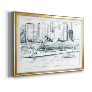 Ferryboats II - Modern Framed Art Print