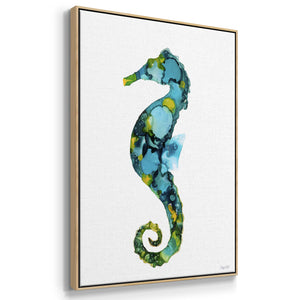 Seahorse - Framed Premium Gallery Wrapped Canvas L Frame - Ready to Hang