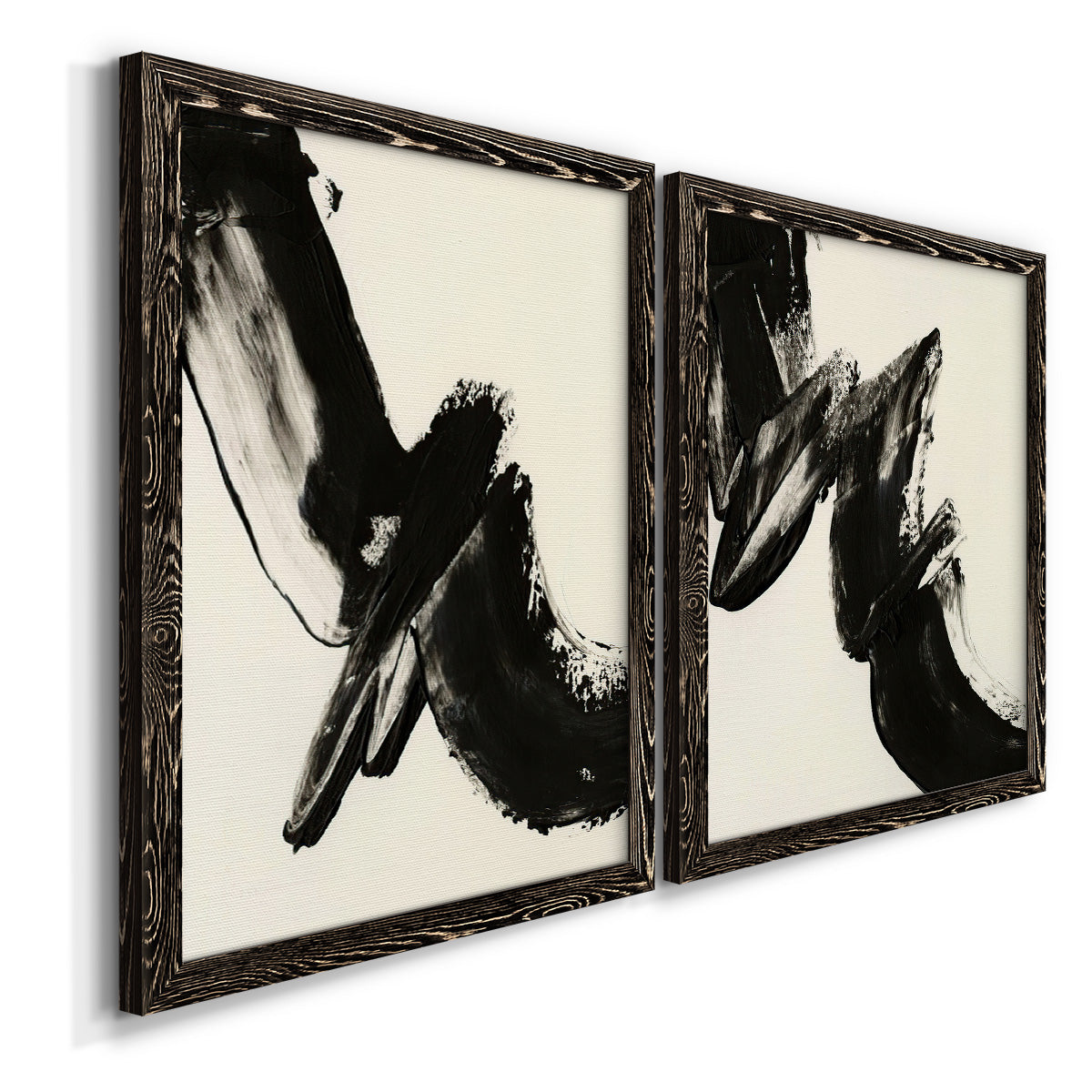 Black Expression I - Premium Framed Canvas 2 Piece Set - Ready to Hang