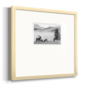 Mountain Elk Premium Framed Print Double Matboard