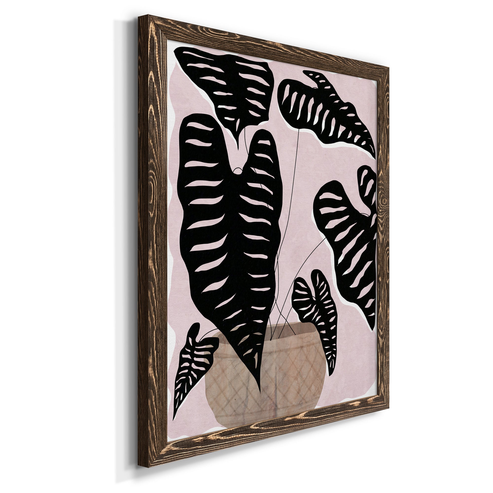 Potted Plant II - Premium Canvas Framed in Barnwood - Ready to Hang
