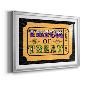 Trick or Treat Ticket - Modern Framed Art Print