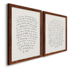 Letter to a Lover I - Barnwood Framed Canvas Set