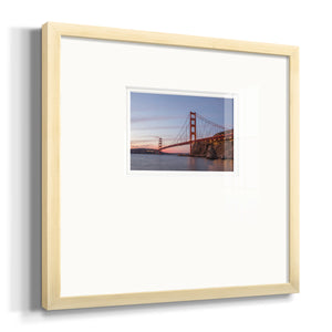 Golden Gate Span Premium Framed Print Double Matboard