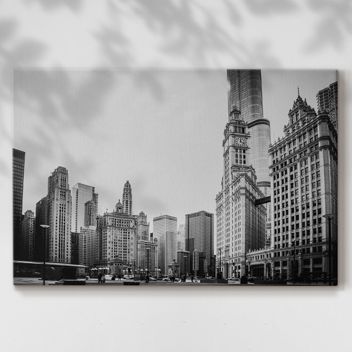 Black and White Chicago - Gallery Wrapped Canvas