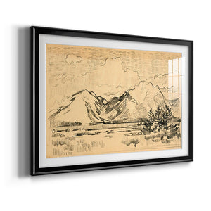 Hatched Horizon II - Modern Framed Art Print
