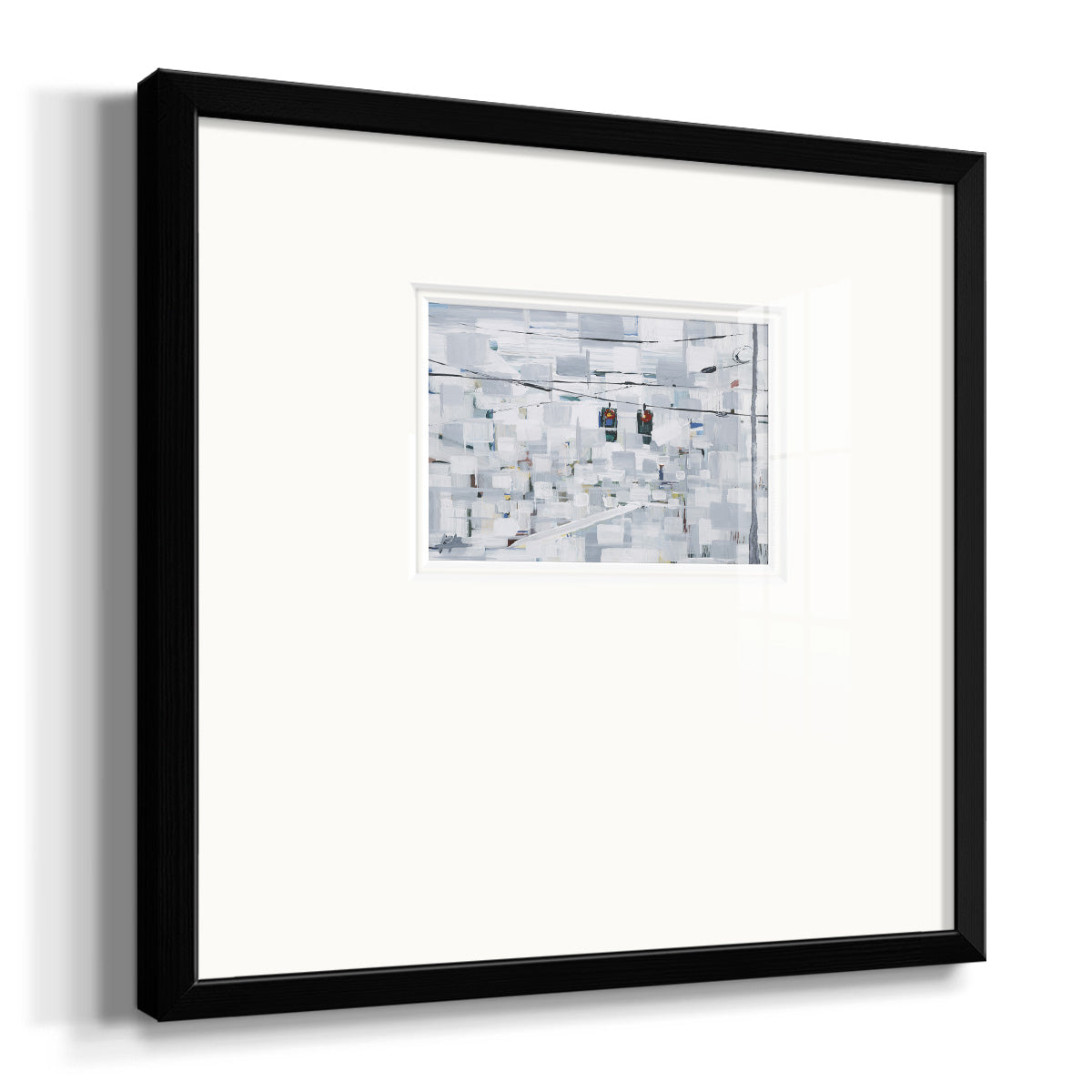 Stop on White Premium Framed Print Double Matboard