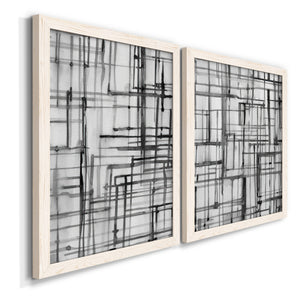 Line Meditation I - Barnwood Framed Canvas Set