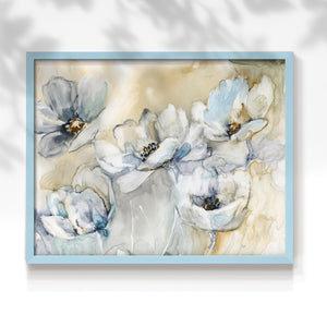 41787,artwork,flowers,floral,painting,modern,decor,home,interior,white,blue,delicate,blossoms,design,nature,still life,aesthetic,elegant,beauty,frame,neutral,soft tones,decor piece,wall art,creativity,inspiration,harmony,fresh,visual,texture,light,contemporary,arrangement,botanical,vivid,outdoors,tranquility,color palette,visual composition,Re-stickable,Plants & Flowers