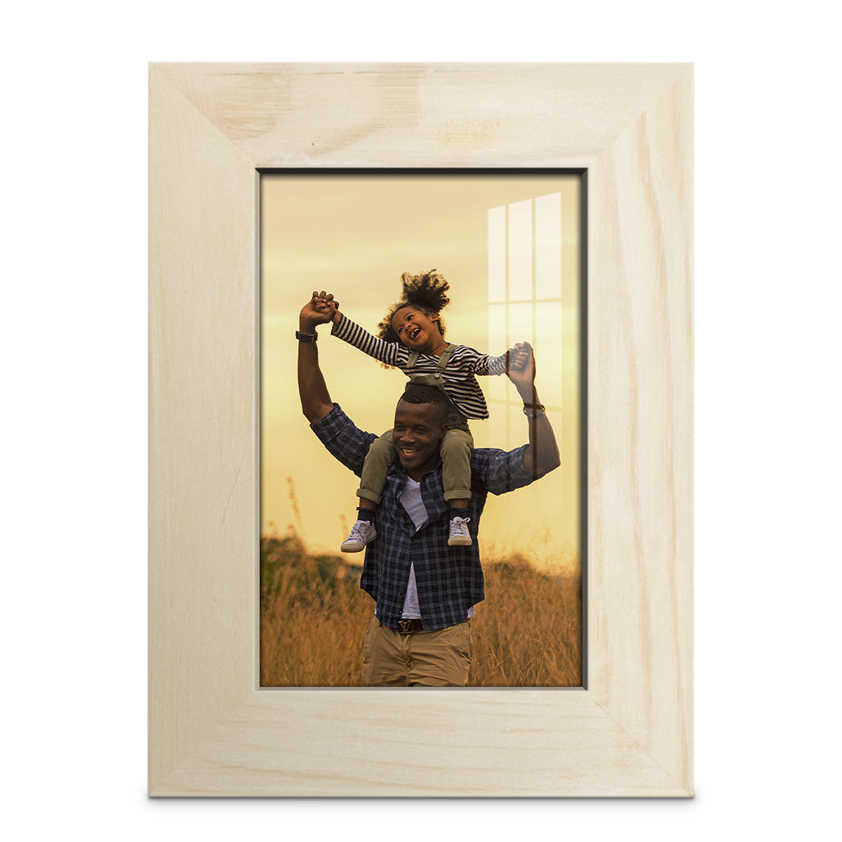 Contemporary Natural Wood Picture Frame