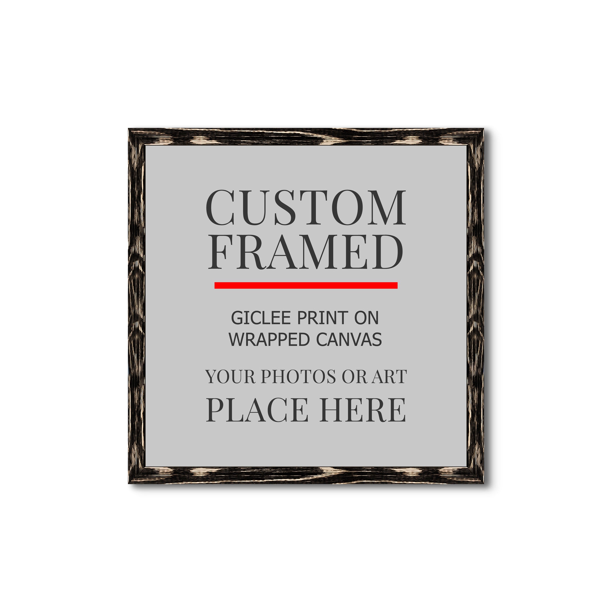 Square Custom Rustic Frames - Gallery Wrapped Canvas or Prints