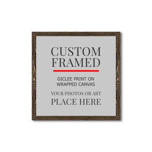 Square Custom Rustic Frames - Gallery Wrapped Canvas or Prints