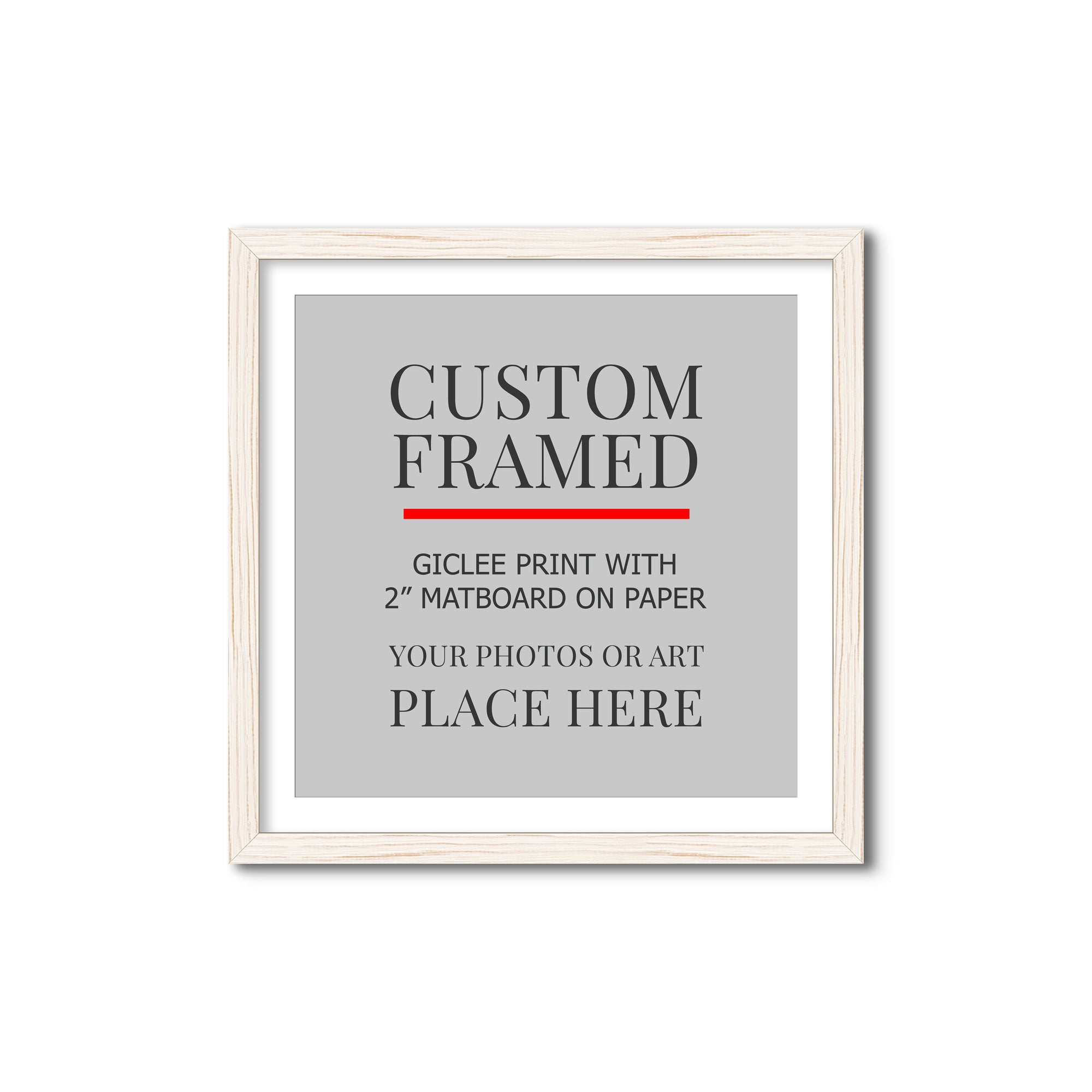 Square Custom Rustic Frames - Gallery Wrapped Canvas or Prints
