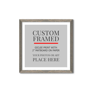 Square Custom Rustic Frames - Gallery Wrapped Canvas or Prints