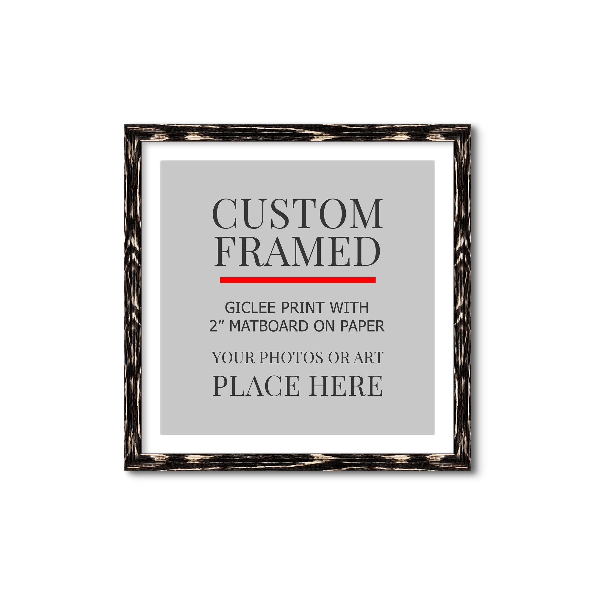 Square Custom Rustic Frames - Gallery Wrapped Canvas or Prints