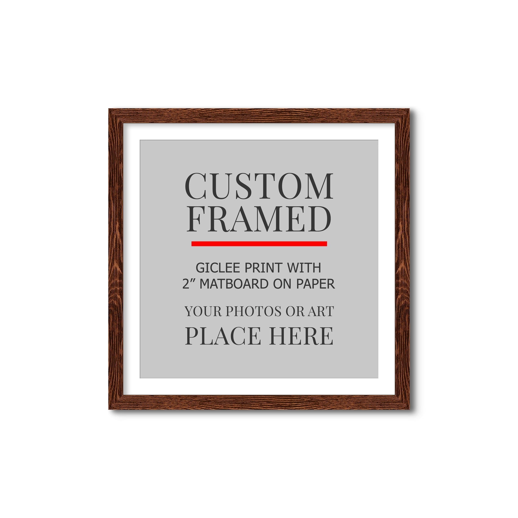 Square Custom Rustic Frames - Gallery Wrapped Canvas or Prints