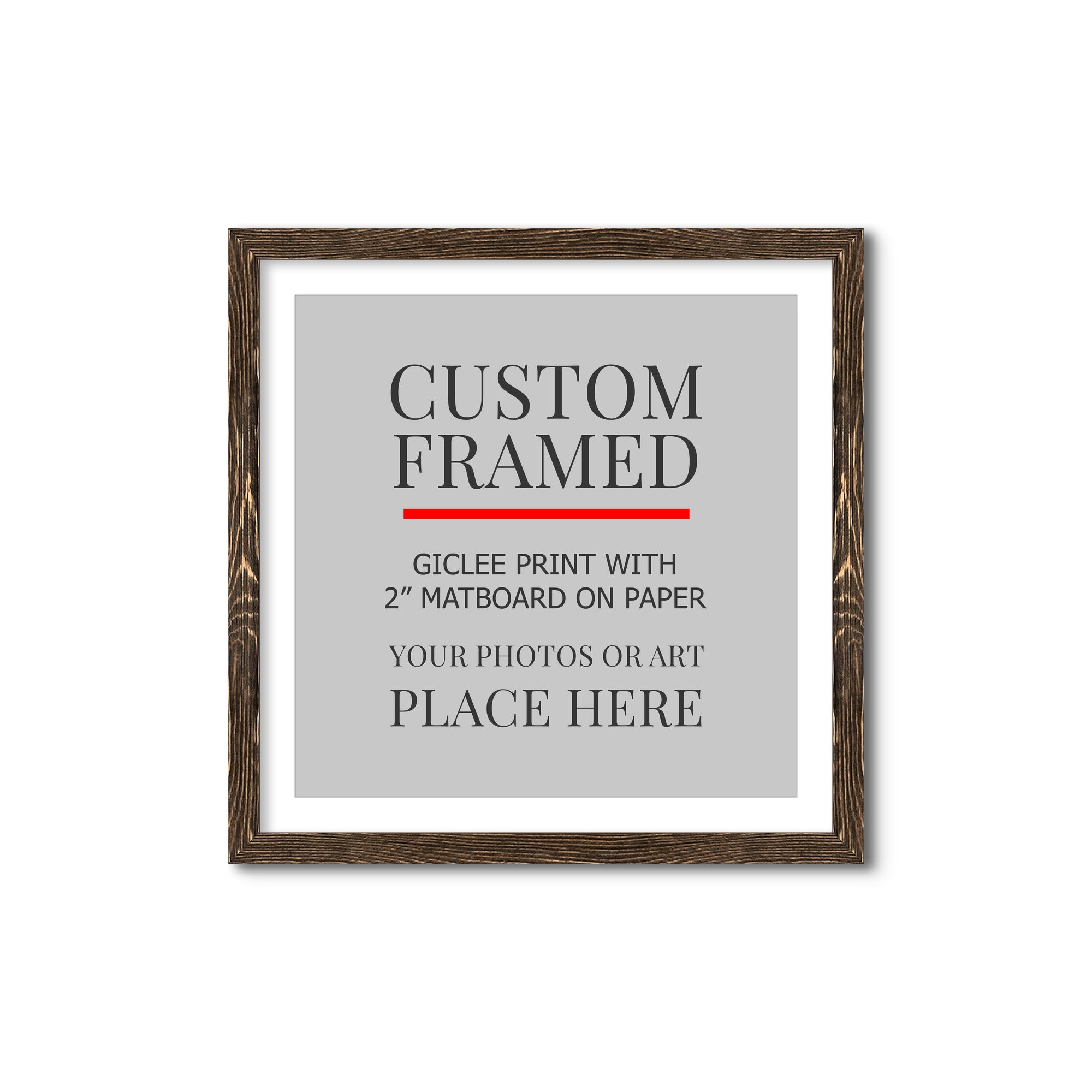 Square Custom Rustic Frames - Gallery Wrapped Canvas or Prints