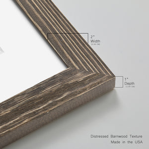 Lines Crossed III - Premium Framed Print - Distressed Barnwood Frame - Ready to Hang