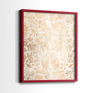 Walnut Damask I - Restickable Framed Art Print