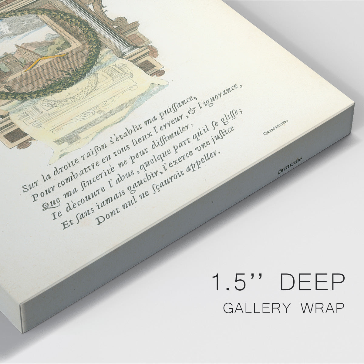 Printed Embellished Bookplate I Premium Gallery Wrapped Canvas - Ready to Hang