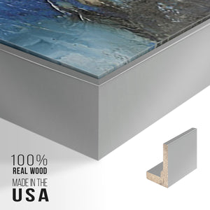 Coastal Seas I - Framed Premium Gallery Wrapped Canvas L Frame 3 Piece Set - Ready to Hang