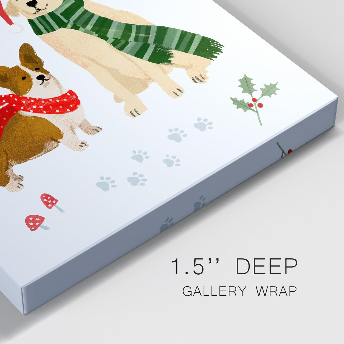 Holidogs Collection B Premium Gallery Wrapped Canvas - Ready to Hang