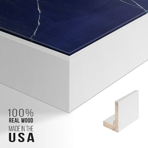 Indigo 1 - Framed Premium Gallery Wrapped Canvas L Frame - Ready to Hang