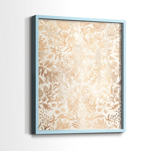 Walnut Damask I - Restickable Framed Art Print