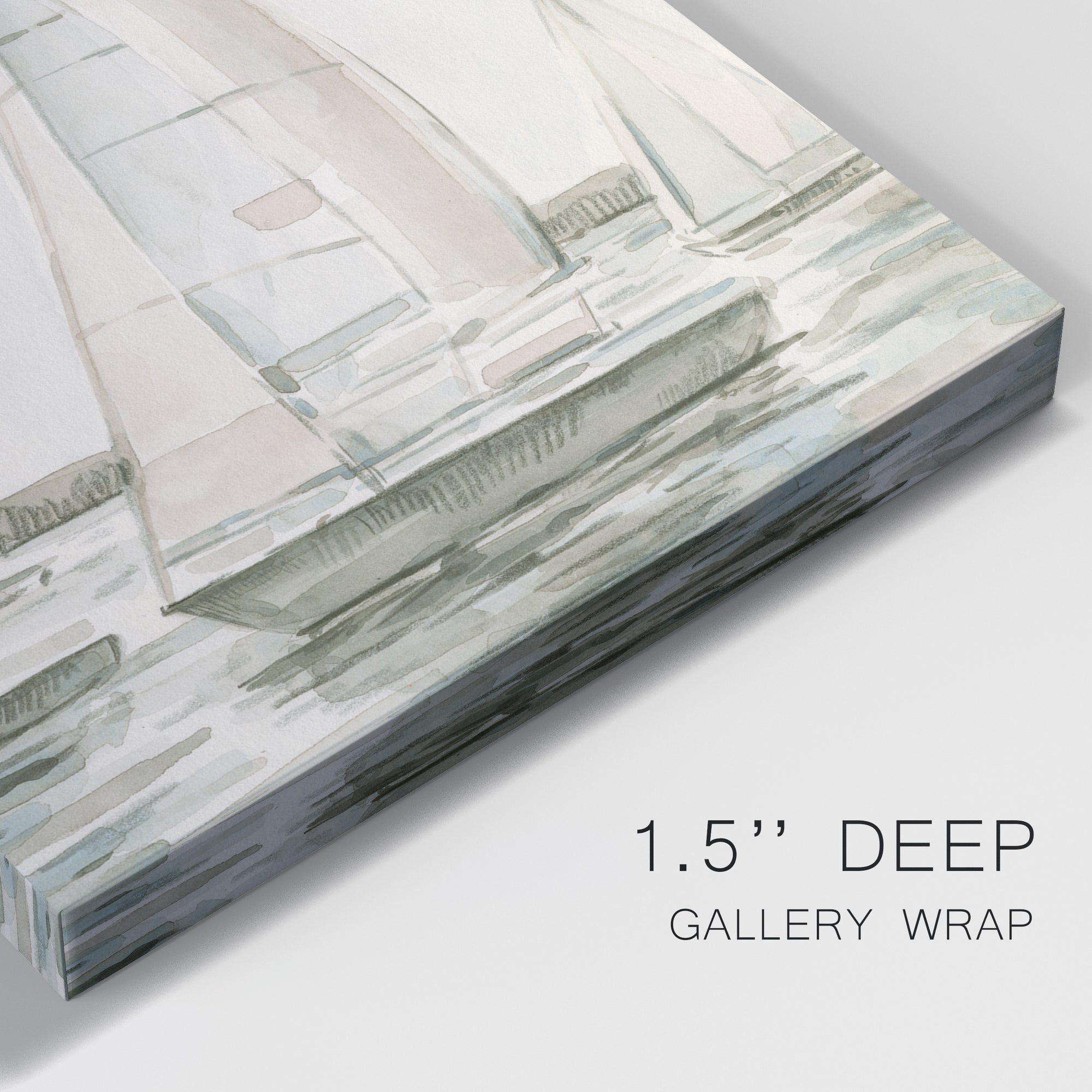 Sail Scribble I Premium Gallery Wrapped Canvas - Ready to Hang