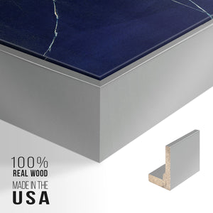 Indigo 1 - Framed Premium Gallery Wrapped Canvas L Frame - Ready to Hang