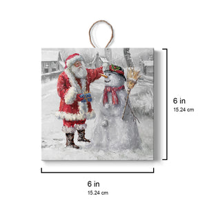Festive Frosty, Handmade Ornament