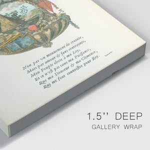 Printed Embellished Bookplate III Premium Gallery Wrapped Canvas - Ready to Hang