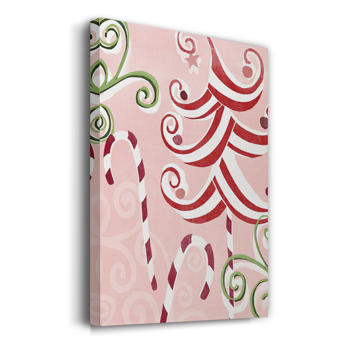 Candy Cane Holiday II - Gallery Wrapped Canvas