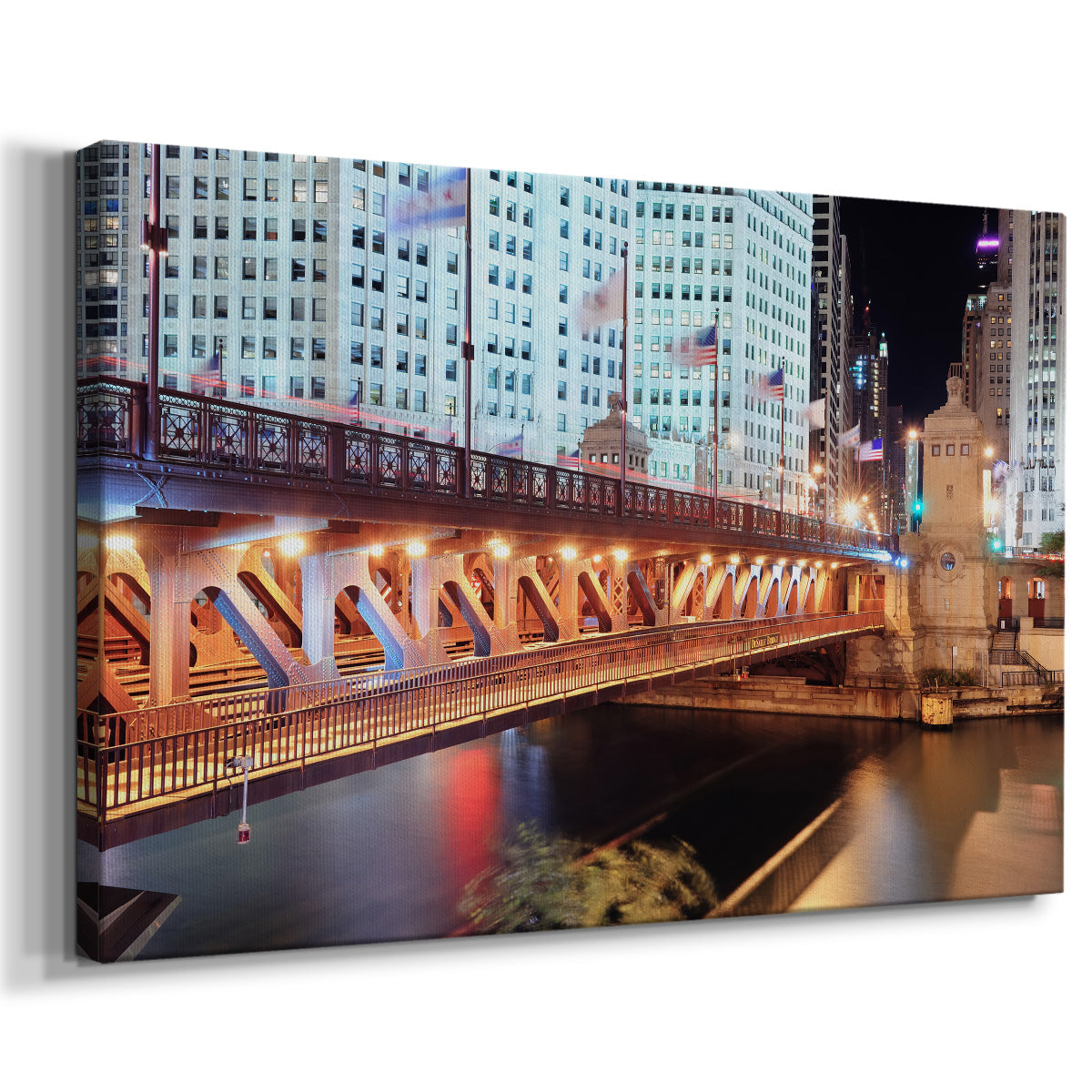 Chicago River VI - Gallery Wrapped Canvas
