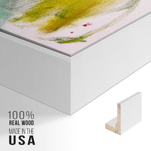 TURQUOISE LILLY - Framed Premium Gallery Wrapped Canvas L Frame - Ready to Hang