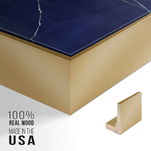 Indigo 1 - Framed Premium Gallery Wrapped Canvas L Frame - Ready to Hang