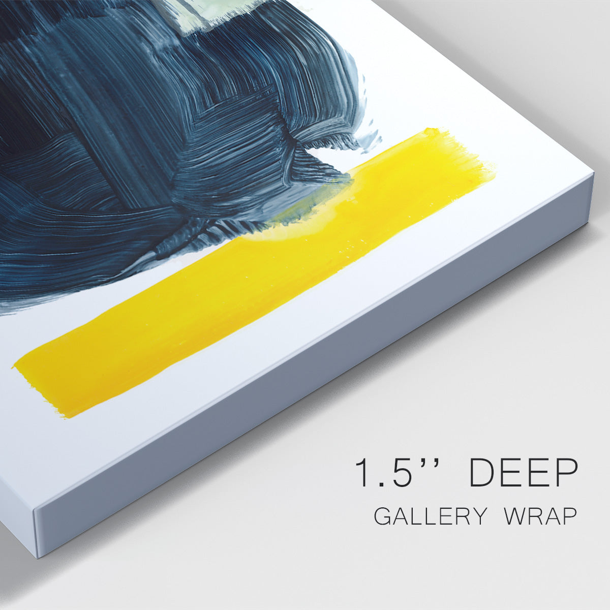 Navy Blue Field II Premium Gallery Wrapped Canvas - Ready to Hang