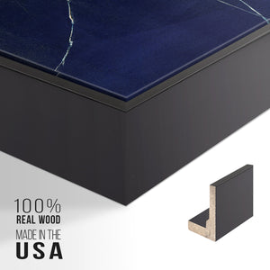 Indigo 1 - Framed Premium Gallery Wrapped Canvas L Frame - Ready to Hang