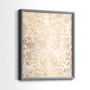 Walnut Damask I - Restickable Framed Art Print