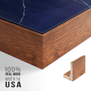 Indigo 1 - Framed Premium Gallery Wrapped Canvas L Frame - Ready to Hang