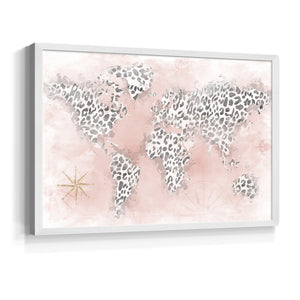 45092,world map,leopard print,artwork,modern design,soft pink,vintage compass,home decor,animal print,wall art,illustration,geography,stylish,elegant,framed art,contemporary decor,creative design,interior design,textured background,decorative piece,travel theme,nature inspired,unique artwork,global map,chic decor,feminine style,abstract art,wall decoration,visual art,fashionable design,printed map,color palette,animal kingdom,contemporary artwork,tropical themes,patterned map,Re-stickable,Text & Numbers