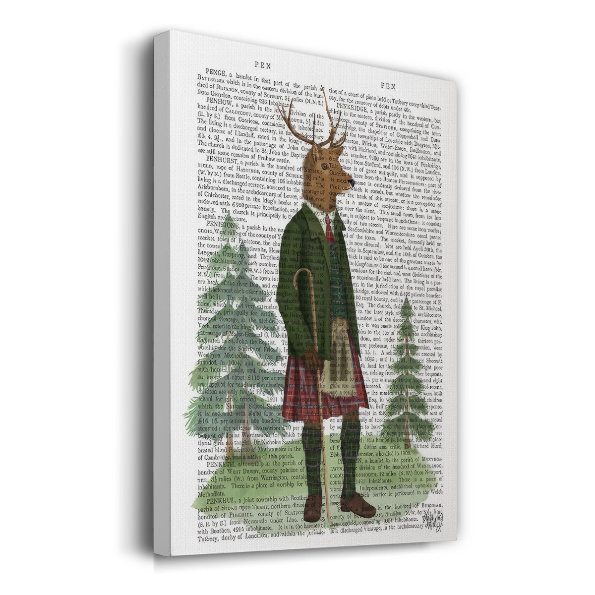 Scottish Deer Alistair McStag, Full, Book Print - Gallery Wrapped Canvas