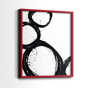 Colorful geometric landscape artwork depicting a coastal view with blue waters and green hills during daytime