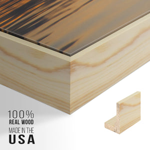 Molten Gold - Framed Premium Gallery Wrapped Canvas L Frame - Ready to Hang