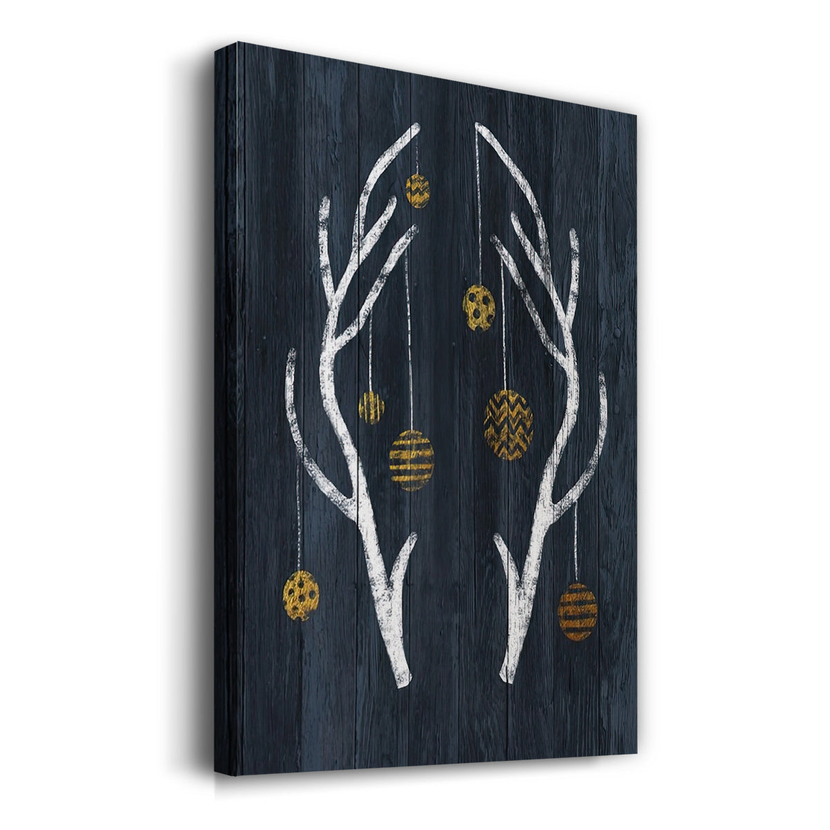 Antlers & Ornaments - Gallery Wrapped Canvas