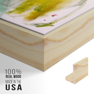 TURQUOISE LILLY - Framed Premium Gallery Wrapped Canvas L Frame - Ready to Hang