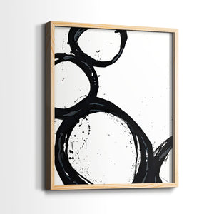 Colorful geometric landscape artwork depicting a coastal view with blue waters and green hills during daytime