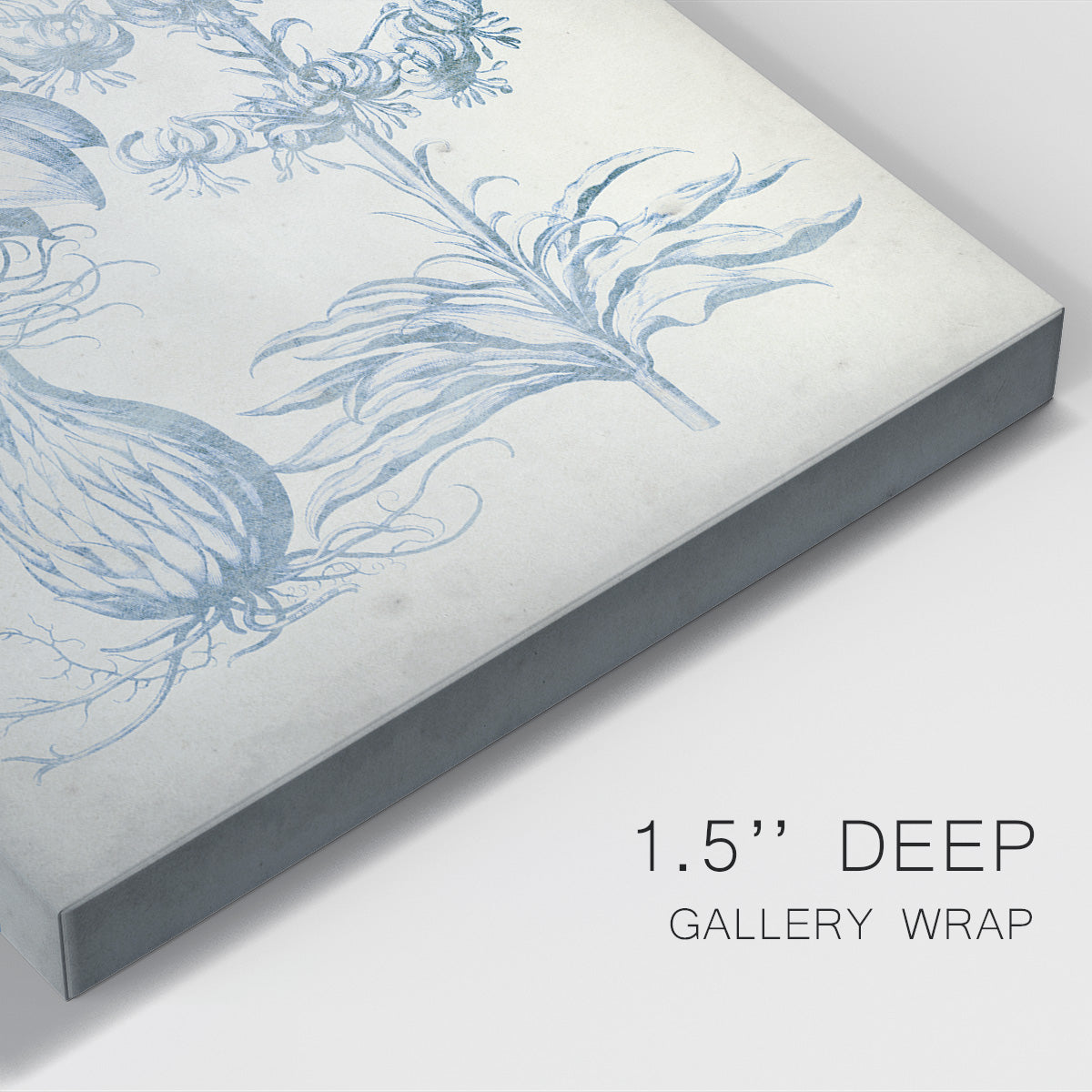 Blue Fresco Floral II Premium Gallery Wrapped Canvas - Ready to Hang