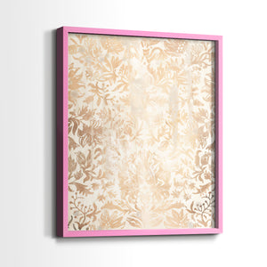 Walnut Damask I - Restickable Framed Art Print